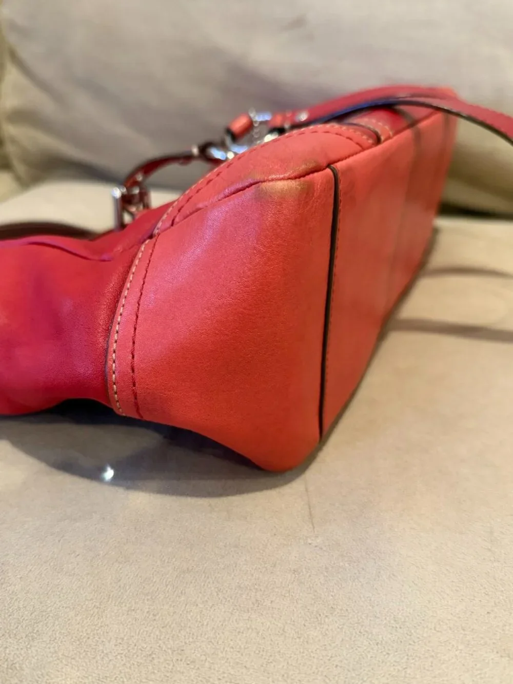 Coach Red Gallery East West Tote (F12343)